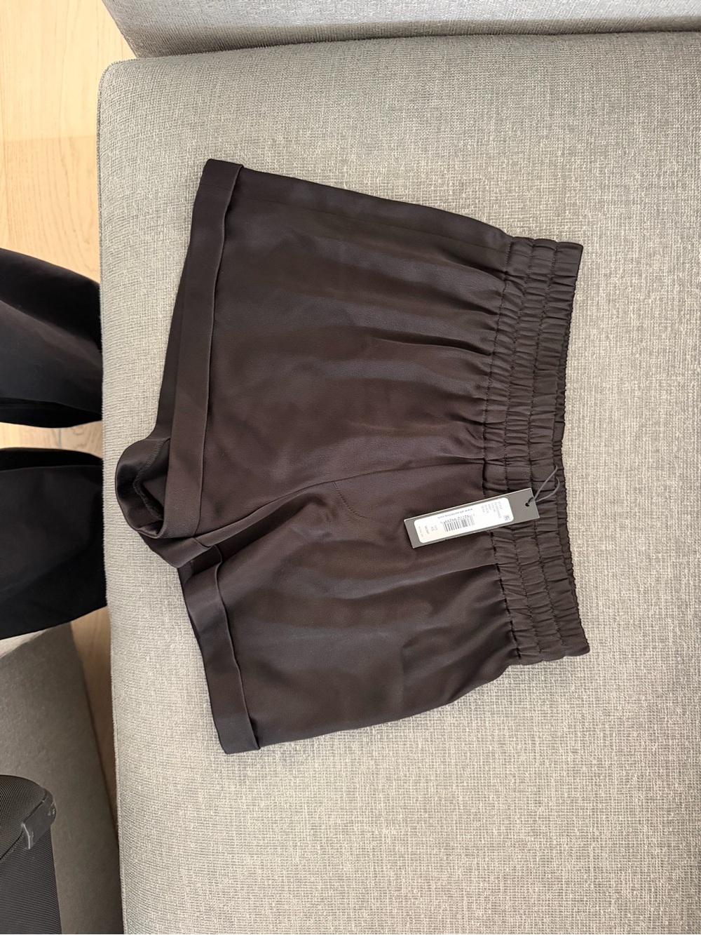 Alice + Olivia Black satin shorts
